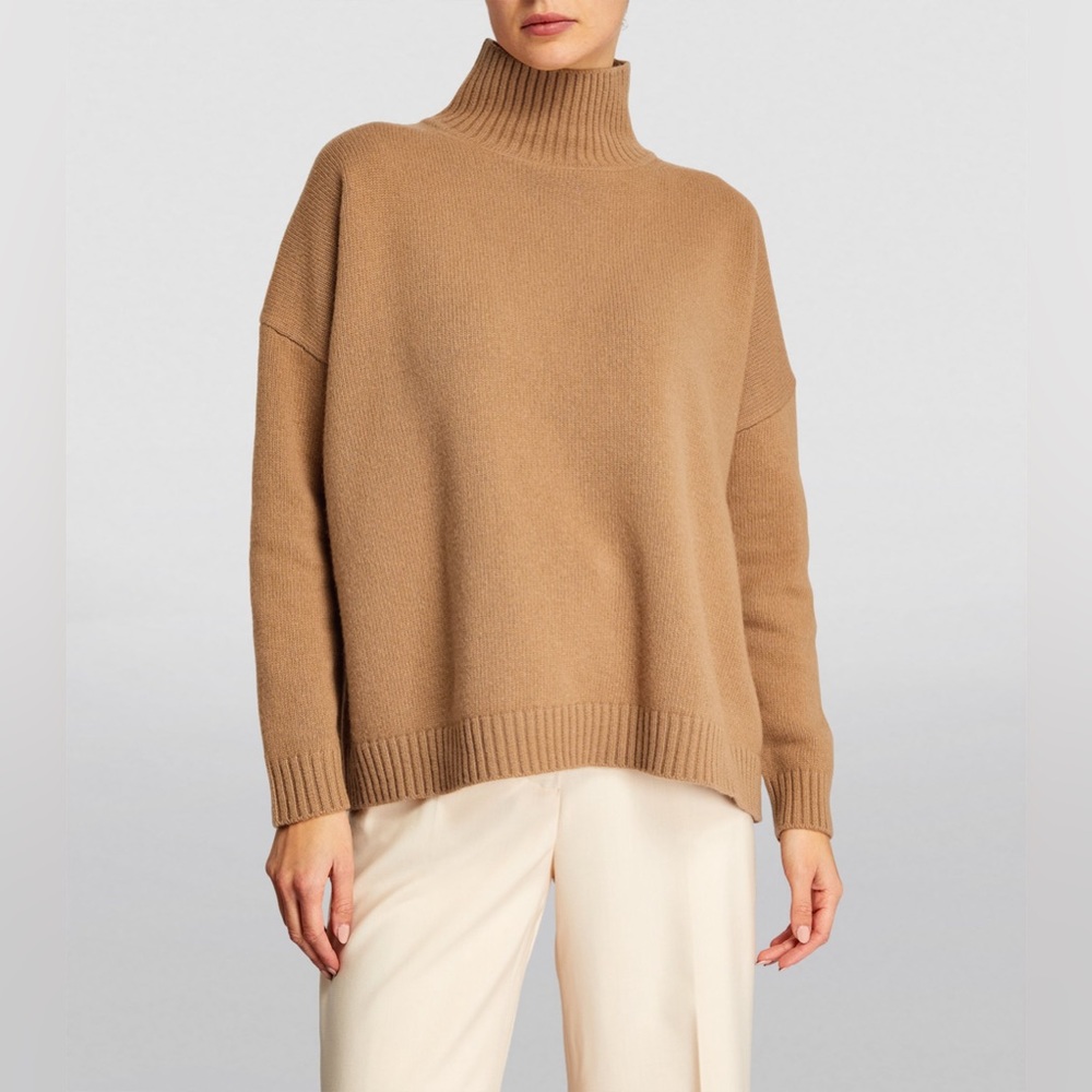Max Mara Camel Benito Wool Turtleneck Sweater XS Brand New w Tags
